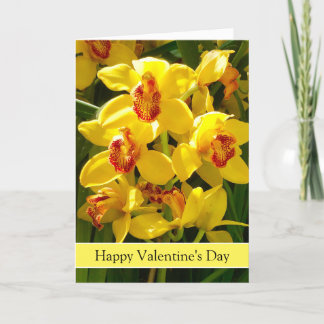 Orchid Valentine's Day Card w/ Victor Hugo Quote Karte