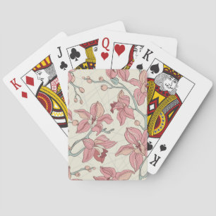 Orchid Vintages Muster: Elegantes Papier Spielkarten