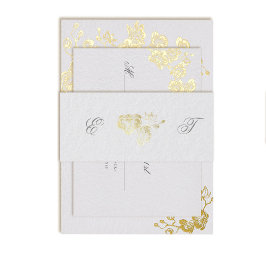 Orchid Vows Elfenbein Formal Classic Wedding Initi Einladungsbanderole