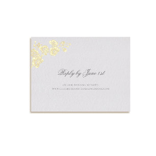 Orchid Vows Elfenbein formelle klassische Hochzeit Folien Feiertagspostkarte