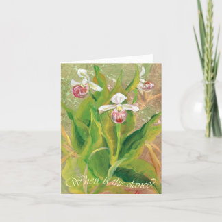 Orchid Wann ist der Tanz? Mitteilungskarte