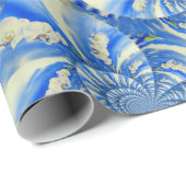 Orchid Watercolor-Malerei, Wolken Mandala Geschenkpapier (Rolleneckpunkt)