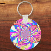 Orchid Watercolor-Malerei, Wolken Mandala Schlüsselanhänger (Vorderseite)