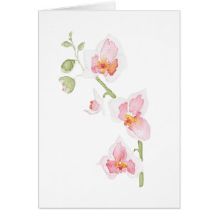 Orchid Watercolor Print Grußkarte