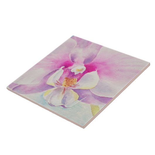 Orchid Watercolor Tile Fliese (Seite)