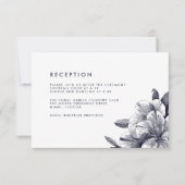 Orchid Wedding Card Mitternacht Einladung (Vorderseite)