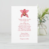 Orchid Wedding Einladung (Stehend Vorderseite)