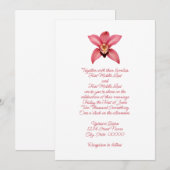 Orchid Wedding Einladung (Vorne/Hinten)