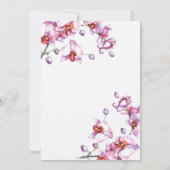 Orchid Wedding Einladung (Rückseite)