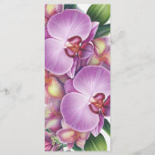 Orchid Wedding Flat Menu Menükarte (Rückseite)