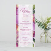 Orchid Wedding Flat Menu Menükarte (Stehend Vorderseite)
