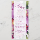 Orchid Wedding Flat Menu Menükarte (Vorderseite)