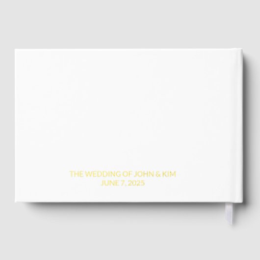 Orchid Wedding Foil Gästebuch (Rückseite)