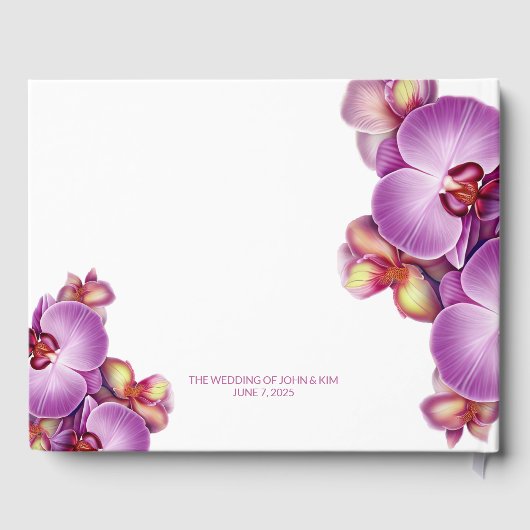 Orchid Wedding Guest Book Gästebuch (Rückseite)