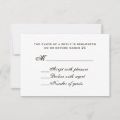 Orchid Wedding RSVP - Barnwood (Rückseite)