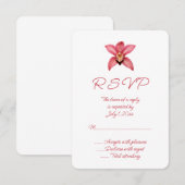 Orchid Wedding RSVP Karte (Vorne/Hinten)
