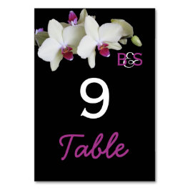 Orchid Wedding Tischnummern Cards