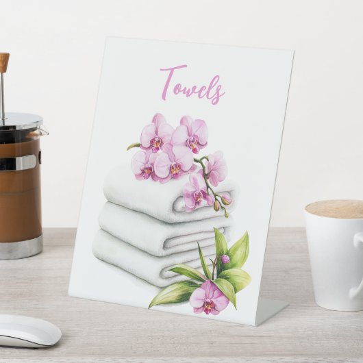 Orchid Wellness-Center Resort | Handtücher Sockelschild (In SItu)