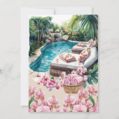 Orchid Wellness-Center Resort | Pool-Party Einladung (Rückseite)