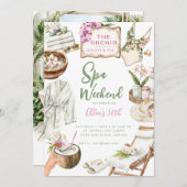 Orchid Wellness-Center Weekend Einladung (Vorne/Hinten)