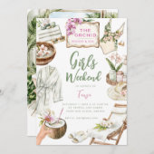 Orchid Wellness-Center Weekend Einladung (Vorne/Hinten)