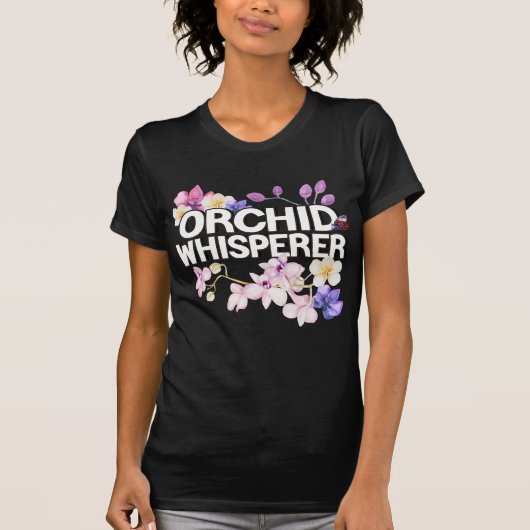 Orchid Whisperer I Liebe Orchideen T-Shirt (Vorderseite)