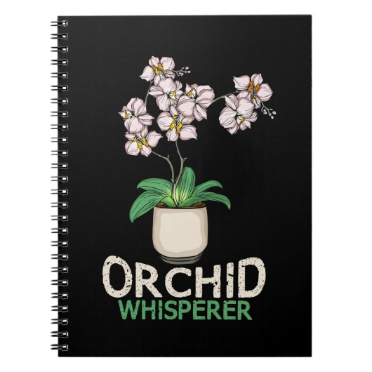 Orchid Whisperer Pflanze Lover Frauen Orchideen Notizblock (Vorderseite)