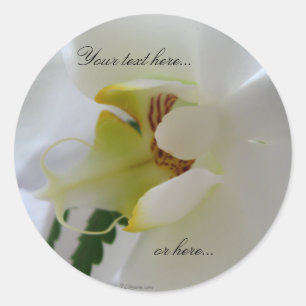 Orchid White Blume Stickers / Wedding Stickers