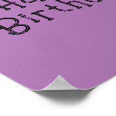 Orchid White Rabbit Happy Birthday Dekret Poster (Ecke)