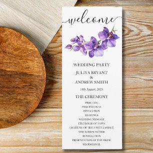 Orchid White Script Hochzeitskarte