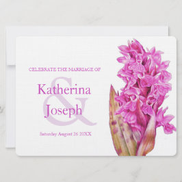Orchid Wildblume Aquarell lila Hochzeit einladen Einladung