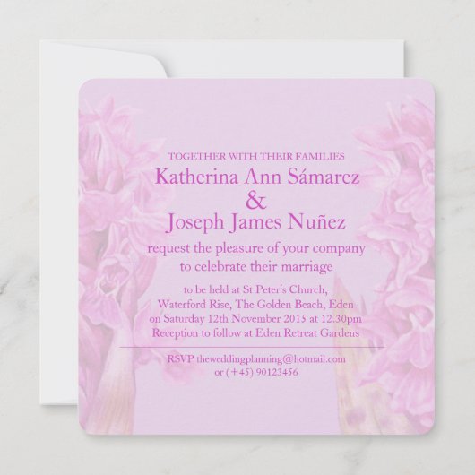 Orchid Wildblume Aquarellplatz Hochzeit einladen Einladung (Rückseite)