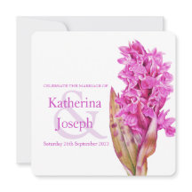 Orchid Wildblume Aquarellplatz Hochzeit einladen