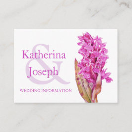 Orchid Wildblume Kunst Hochzeit Infos Karte