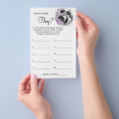 Orchid Wo waren sie Brautparty-Spielkarte Flyer (Handgriff)