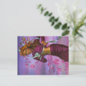 Orchid Woman Postkarte (Stehend Vorderseite)