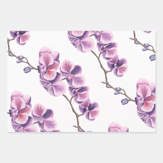 Orchid Wrapping Paper Sheets Geschenkpapier Set (Vorderseite 2)
