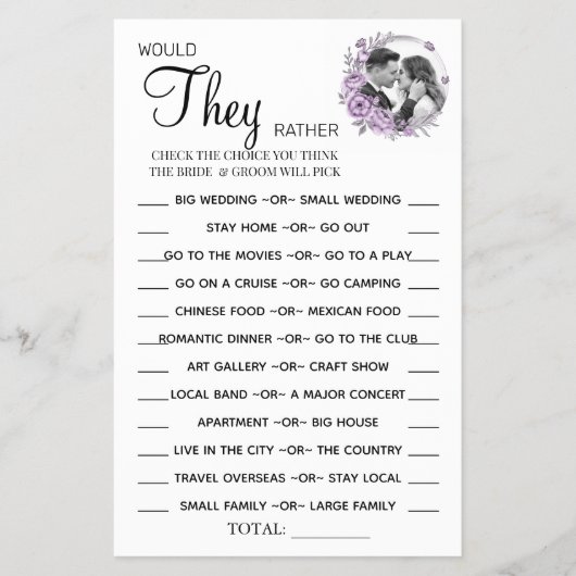 Orchid würde sie lieber die Spielkarte duschen Flyer (Vorne)