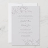 Orchid zeitlose Imitate Elfenbeinklassische feierl Einladung (Vorderseite)