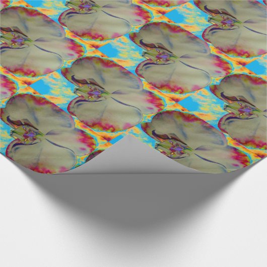 Orchidee, abstrakte Orchideenlackierung Geschenkpapier (Ecke)