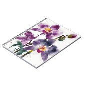Orchidee - Aquarellblumen Notizblock (Linke Seite)