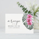 Orchidee auf der Monstera Rezept Karte (Stehend Vorderseite)