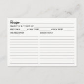 Orchidee auf der Monstera Rezept Karte (Rückseite)