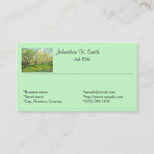 Orchidee, Bauernhof, Garten Kunstgiesserei Visiten Visitenkarte