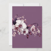 Orchidee Blume 50. Geburtstagsfeier Einladung (Rückseite)