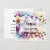 Orchidee Blume Aquarell in sanften Pastellfarben Einladung (Vorne/Hinten)