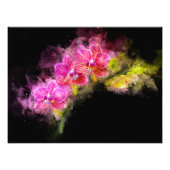 Orchidee Blume Aquarell - Rosa bb 01 Fotodruck (Vorne)