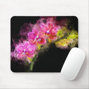 Orchidee Blume Aquarell - Rosa bb 01 Mousepad