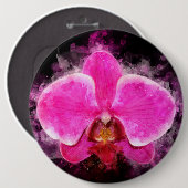 Orchidee Blume Aquarell - Rosa bb 02 Button (Vorne & Hinten)