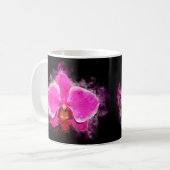 Orchidee Blume Aquarell - Rosa bb 02 Kaffeetasse (Vorderseite Links)